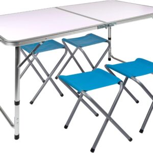 Aktive 52893 - Tavolo da campeggio pieghevole portatile per 4 persone