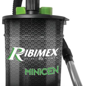 Ribimex Aspiracenere Elettrico Minicen, con Filtro HEPA Intercambiabile e Lavabile, Bidone da 10 L, Potenza 800 W, Ideale per Aspirare Ceneri Fredde da Stufe, Caminetti e Barbecue - PRCEN011